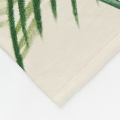 Tropisch weelderig gebladerte palmbladeren patroon fleece deken (Hoek)