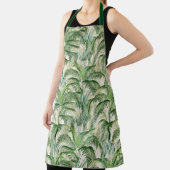 Tropisch weelderig gebladerte palmbladeren patroon schort (Insitu)