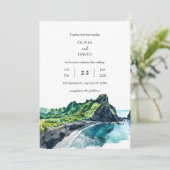 Tropisch weelderig groene eiland uitzicht strand b kaart (Staand voorkant)