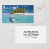 Tropisch weghalen van reisagent-vakantieplanning visitekaartje (Voorkant / Achterkant)