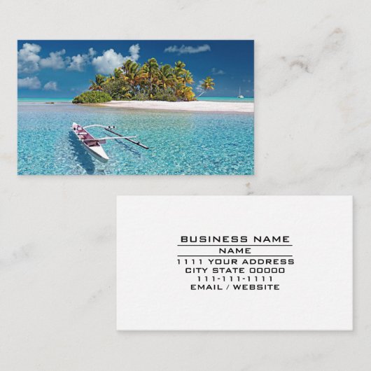 Tropisch weghalen van reisagent-vakantieplanning visitekaartje (Voorkant / Achterkant)