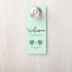Tropisch welkom Hotel Bag Destination Wedding Deurhanger