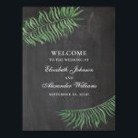Tropisch welkomstteken. Chalkboard bruiloft exotis Poster<br><div class="desc">Chalkboard tropisch welkomstposter.</div>