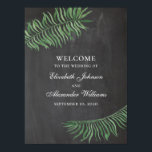 Tropisch welkomstteken. Chalkboard bruiloft exotis Poster<br><div class="desc">Chalkboard tropisch welkomstposter.</div>