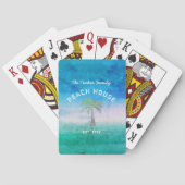 Tropisch Welkomstwoord voor Blauwe Groene Beach Ho Pokerkaarten (Achterkant)