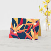 Tropisch Wenskaart van de vogelgriep van het Parad Kaart (Gele Bloem)