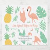 Tropisch Wijnfles Etiket | Meisjesuitje (Enkel label)