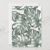 Tropisch wild dier palmgoud Baby shower Kaart (Achterkant)