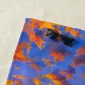 Tropisch wisbare Ocean Sunset met persoonlijke naa Strandlaken (In situ)