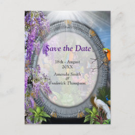 Tropisch Wisteria Paradise bij het Golden Palace A Aankondigingskaart