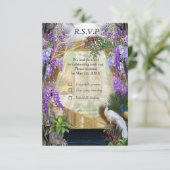 Tropisch Wisteria Paradise bij het Golden Palace R RSVP Kaartje (Staand voorkant)