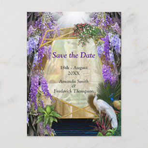 Tropisch Wisteria Paradise bij het Gouden Paleis Aankondigingskaart