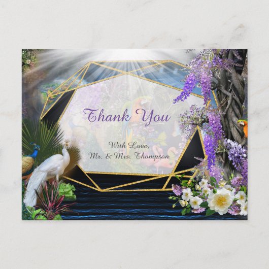 Tropisch Wisteria Paradise bij het Gouden Paleis Briefkaart (Voorkant)