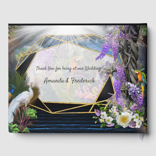 Tropisch Wisteria Paradise bij het Gouden Paleis Gastenboek (Achterkant)