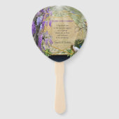 Tropisch Wisteria Paradise bij het Gouden Paleis Handwaaier (Achterkant)