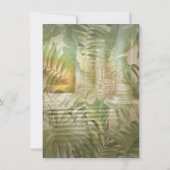 Tropisch Wisteria Paradise bij het Gouden Paleis Kaart (Achterkant)