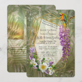 Tropisch Wisteria Paradise bij het Gouden Paleis Kaart (Voorkant / Achterkant)