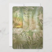 Tropisch Wisteria Paradise bij het Gouden Paleis Kaart (Achterkant)