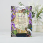 Tropisch Wisteria Paradise bij het Gouden Paleis RSVP Kaartje (Staand voorkant)