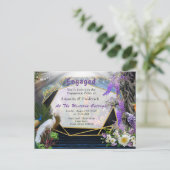 Tropisch Wisteria Paradise bij het Gouden Paleis Uitnodiging Briefkaart (Staand voorkant)