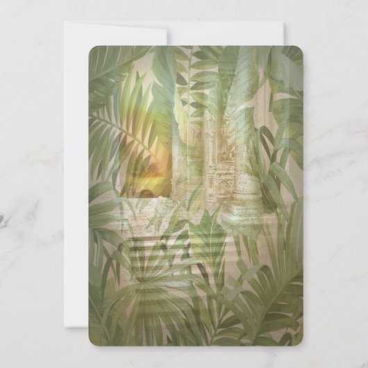 Tropisch Wisteria Paradise op het Gouden Paleis in Kaart (Achterkant)