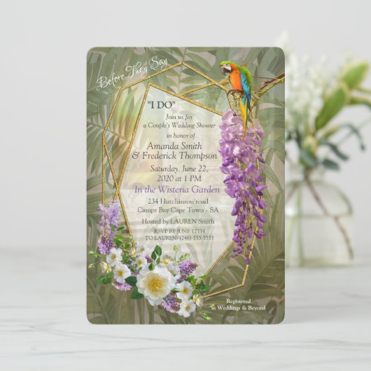 Tropisch Wisteria Paradise op het Gouden Paleis in Kaart (Staand voorkant)