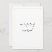 Tropisch wit bladblad lijst floral bruiloft kaart (Achterkant)