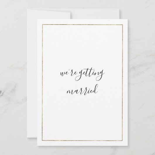 Tropisch wit bladblad lijst floral bruiloft kaart (Achterkant)