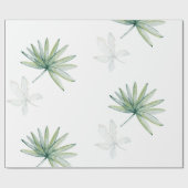 Tropisch wit cadeaupapier (Vlak)