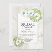 Tropisch wit orchidee Floral Vrijgezellenfeest Kaart (Voorkant)