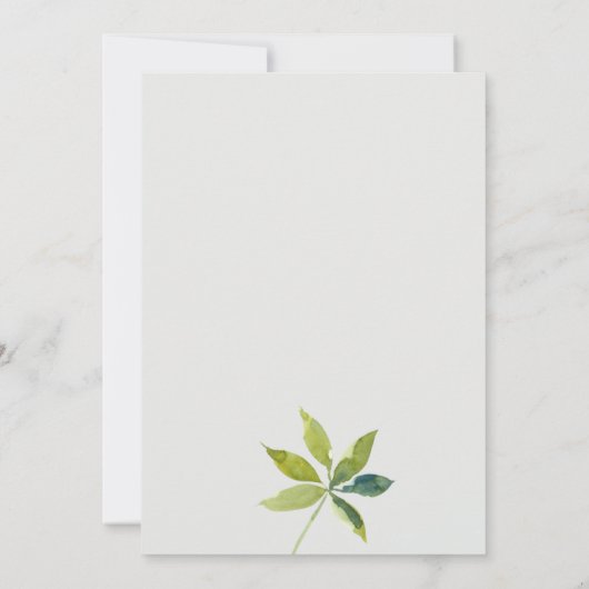 Tropisch wit orchidee palm fauna Verloving Invite Bedankkaart (Achterkant)