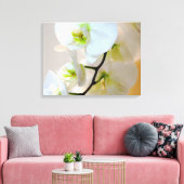 Tropisch wit orchideeën nummer twee omgepakt Canva Canvas Afdruk (Insitu (Woonkamer))