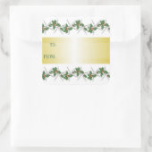 Tropisch wit reuzenvierkant cadeau Label (Tas)