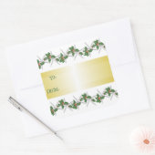 Tropisch wit reuzenvierkant cadeau Label (Envelop)