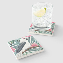 Tropisch wit vogelvogelpatroon