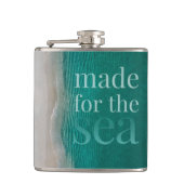 Tropisch wit zandstrand heupfles (Voorkant)