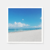 Tropisch wit zandstrand servetten (Voorkant)