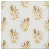 Tropisch witgouden palmbladeren groen stof (Swatch)