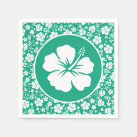 Tropisch-witte hibiscus op groen