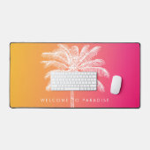 Tropisch-witte palmboomzonsondergang bureaumat (Keyboard & Muis)