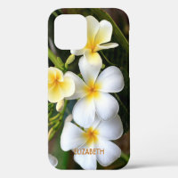 Tropisch-witte Plumeria Floral Name Persoonlijk