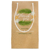 Tropisch Wreath Sandy Beach Weddenschap Bedankt Klein Cadeauzakje (Voorkant)