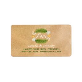 Tropisch Wreath Sandy Beach Wedding Etiket