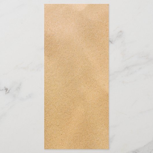 Tropisch Wreath Sandy Beach Wedding Menu (Achterkant)