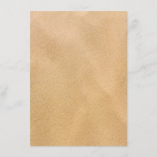 Tropisch Wreath Sandy Beach Wedding Menu (Achterkant)