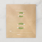 Tropisch Wreath Sandy Beach Wedding Plaatskaartje (Buitenkant ongevouwen)