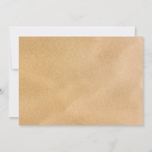 Tropisch Wreath Sandy Beach Wedding Save The Date (Achterkant)