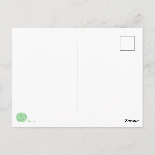 Tropisch Yarn Ball String Pattern Briefkaart (Achterkant)