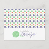 Tropisch Yarn Ball String Pattern Briefkaart (Voorkant)