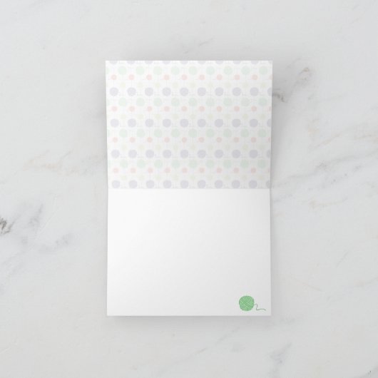 Tropisch Yarn Ball String Pattern Notitiekaartje (Binnen)